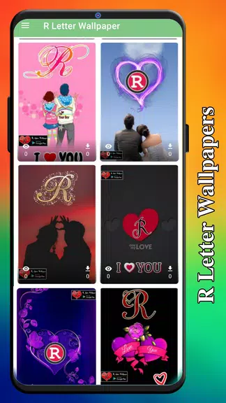 R Letter Wallpaper - Photos Capture d’écran 2