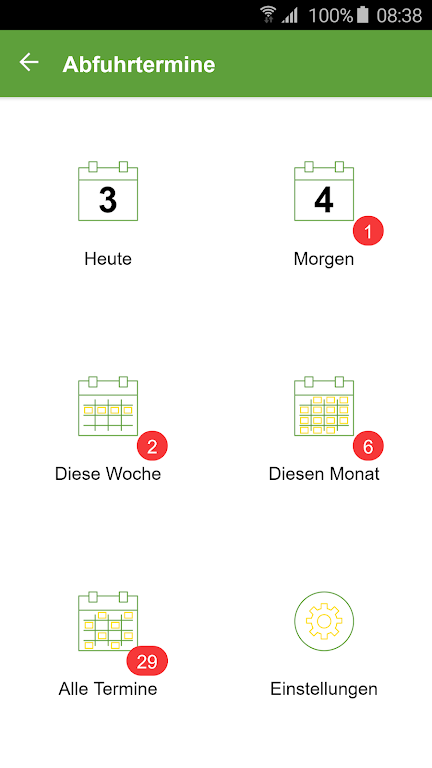 Schermata MüllAlarm App 2