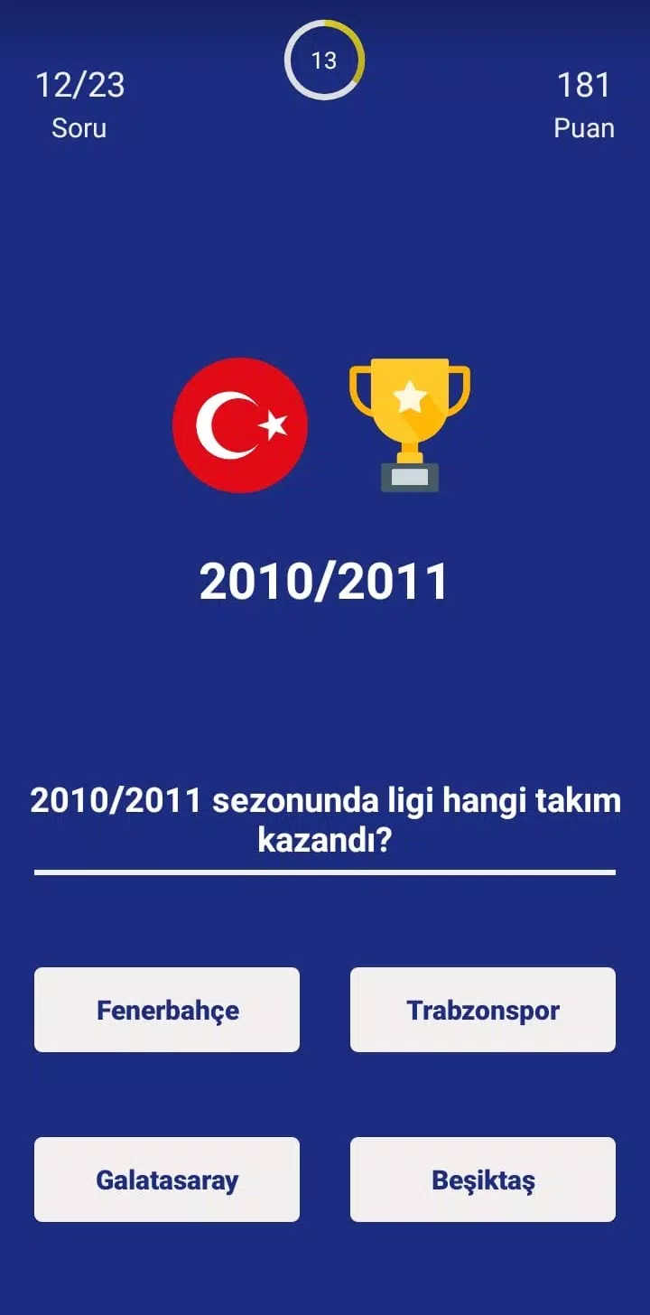 Türkiye Süper Ligi Bilgi Oyunu 스크린샷 3