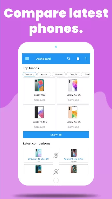 Compare Phones Prices & Specs Schermafbeelding 1