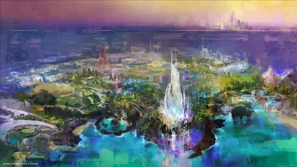 Concept art of Disneyland Abu Dhabi