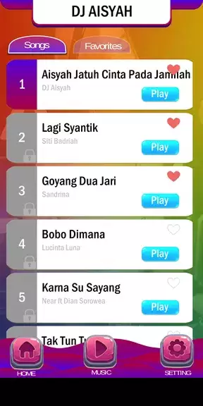 Piano Tiles DJ Aisyah Jamilah Captura de tela 3