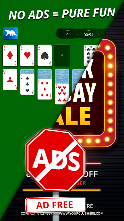 Solitaire - 3 in 1 Card games Screenshot 2