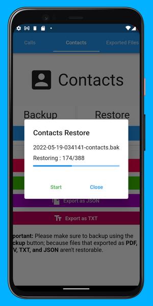 Call Log Backup,Restore & PDF Export應用截圖第2張