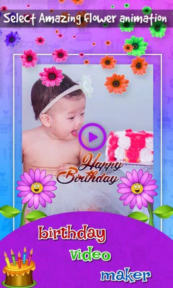 Birthday Video & Status Maker Capture d'écran 3