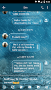 SMS Messages Bubble Rain Theme Captura de pantalla 2