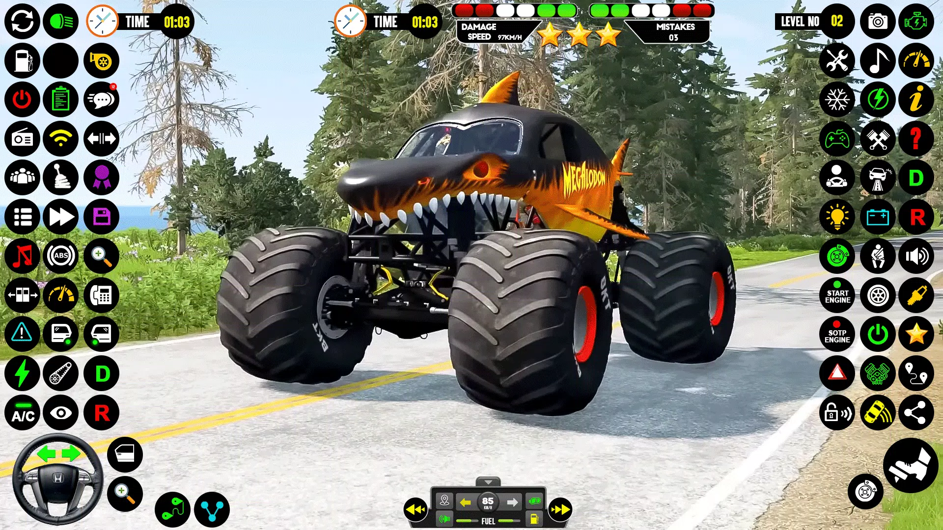 Monster Truck Racing: Truck 3D Tangkapan skrin 1