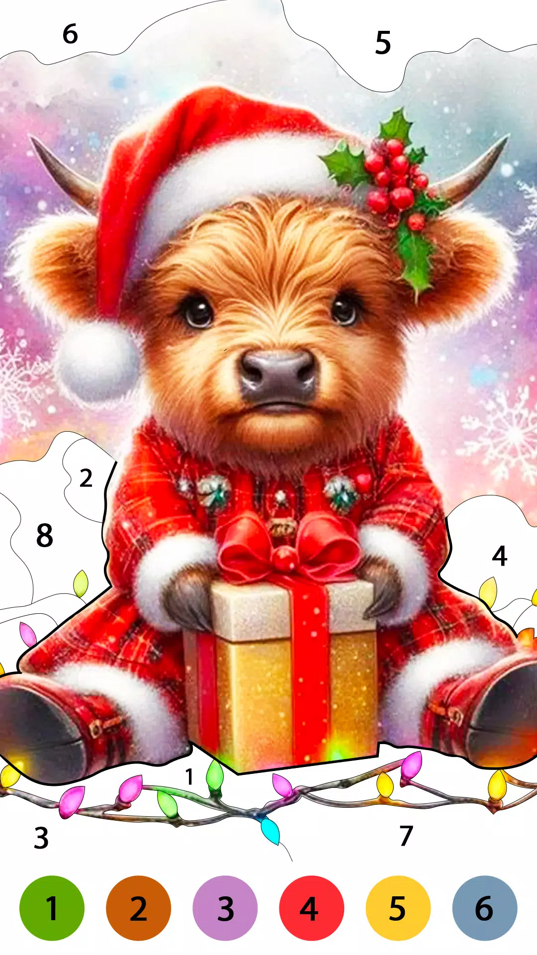 Christmas Cute Coloring Game Ekran Görüntüsü 2