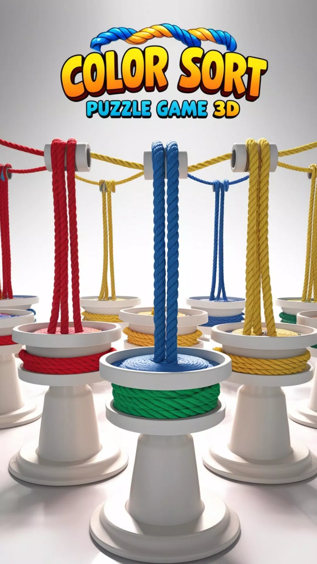 Rope Color Sort Puzzle Game 3D Schermafbeelding 3