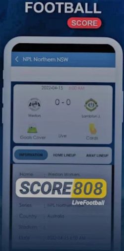 Score808 Sport - Live Football Screenshot 1